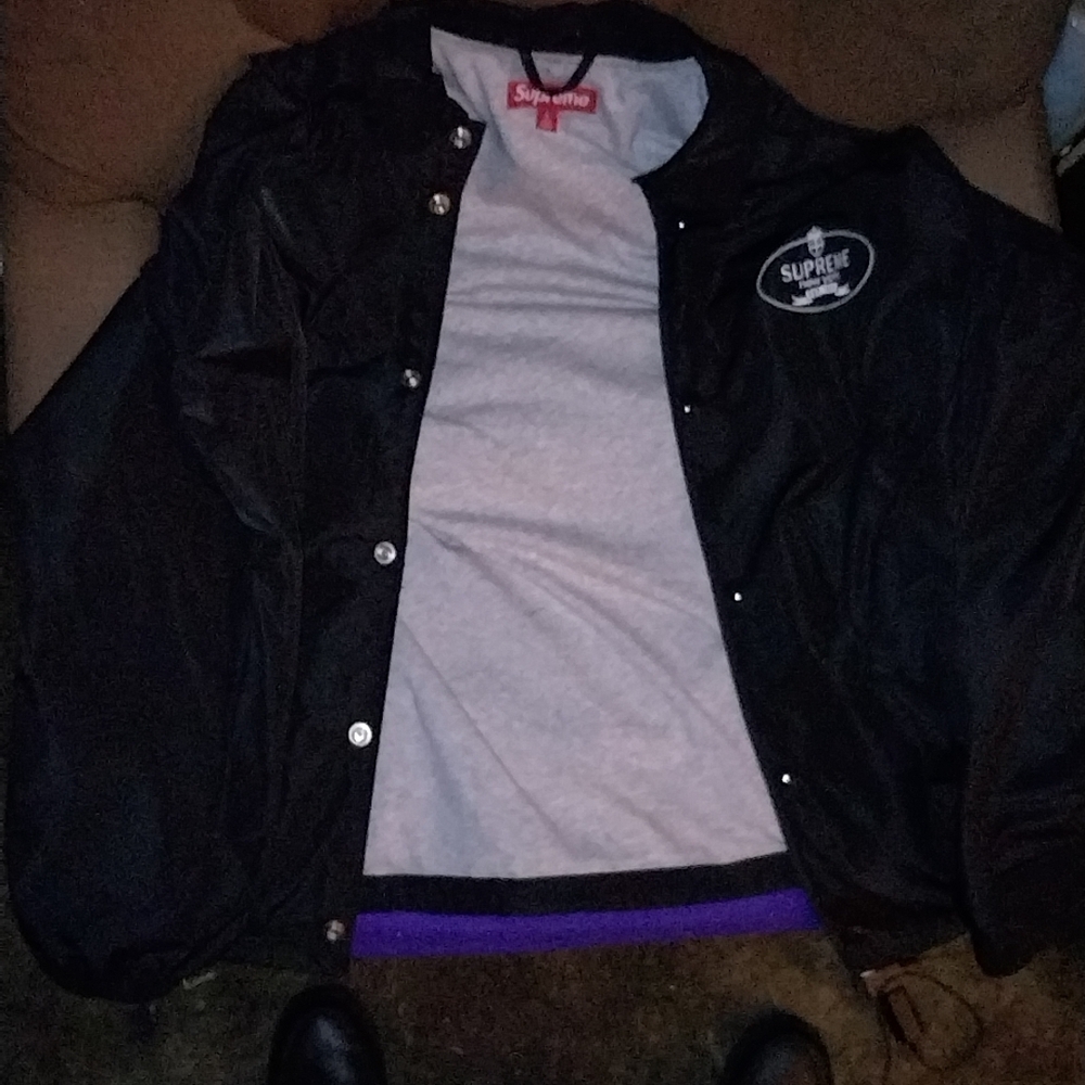 Supreme Black Jacket with Logo